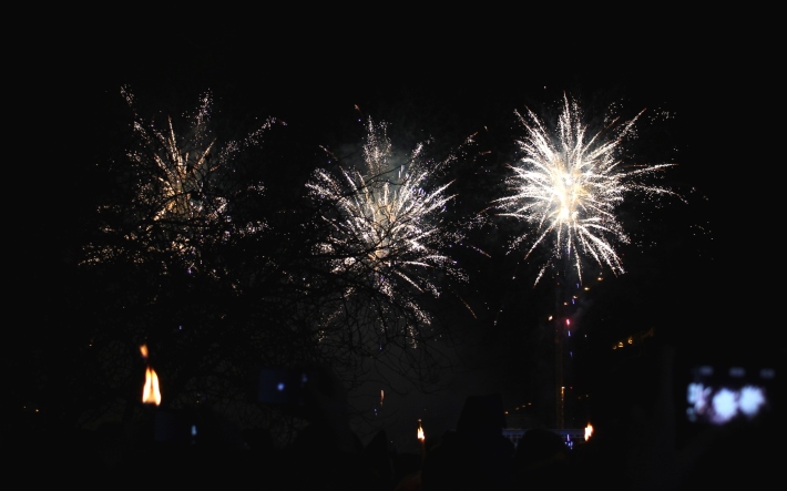 Fyrverkeriet som avsluttet lysfesten har blitt en tradisjon for mange. Foto: Vilde Stedal Kalvik